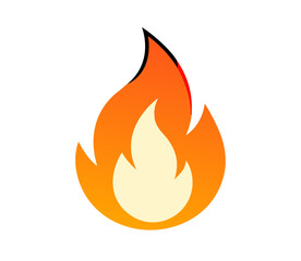 Fire flame logo vector illustration design template