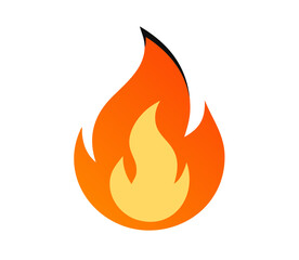 Fire flame logo vector illustration design template