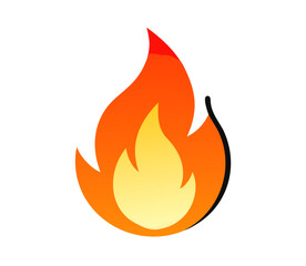 Fire flame logo vector illustration design template
