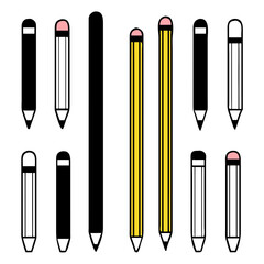 Pencil Icon set, vector illustration