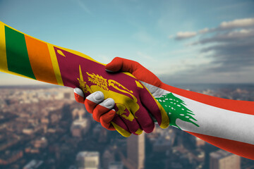 Shaking hands Sri Lanka and_Lebanon