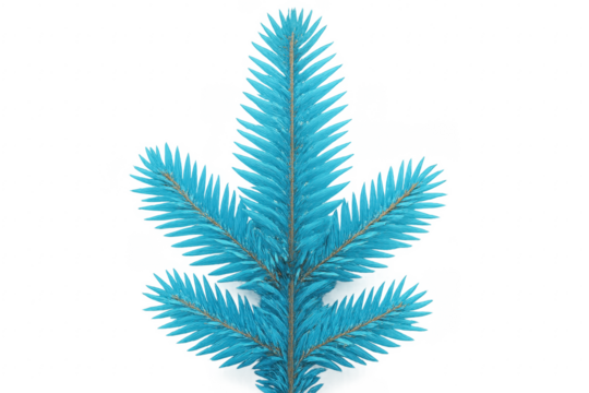 Light blue fir branch with transparent background representing christmas spirit - Powered by Adobe