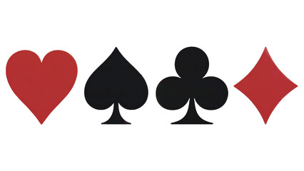 Heart Spade Club and Diamond Suit Symbol png Isolated on PNG cutout background