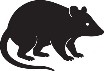Virginia opossum silhouette vector design