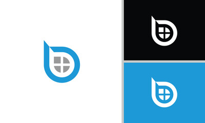 The letter b logo design with a house silhouette inside is creative, elegant and modern. © Super