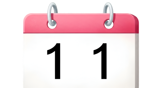 Calendar Page with the Number 11