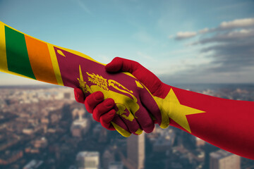 Shaking hands Sri Lanka and_Vietnam