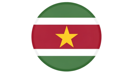 Circular Flag of Suriname Icon