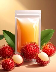 Fruit juice pouch, rambutan