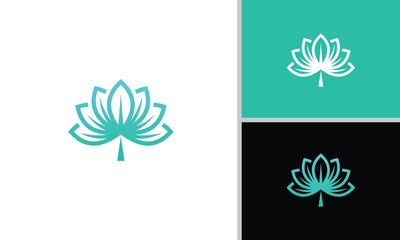 Creative, elegant and modern leaf logo design © Super