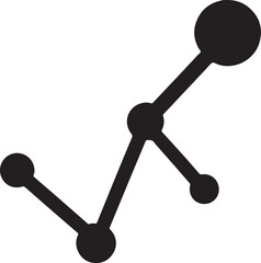 Silhouette vector of constellation icon for stars, astronomy, night sky, space, galaxy, and design