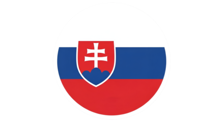 Slovak Flag Emblem in a Circle