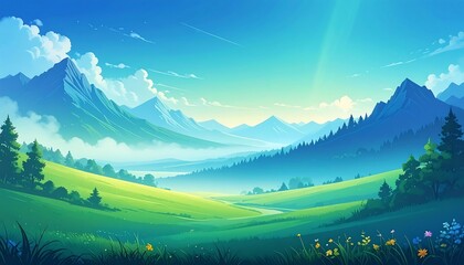 Lush mountain landscape