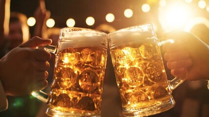 Celebrating with Beer A Toast to Friendship and Good Times, Enjoying a Moment of Togetherness with Refreshing Drinks