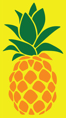 Obraz premium vector illustration of an pineapple