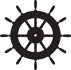 Obraz premium ship string silhouette on a white background