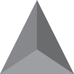 Abstract geometric shape with vibrant colors isolated on white background