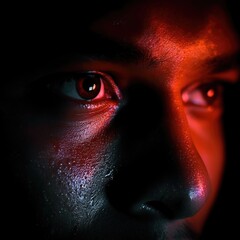 Naklejka premium Mysterious Red Eyes