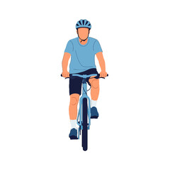 Man Riding Bicycle Outdoors