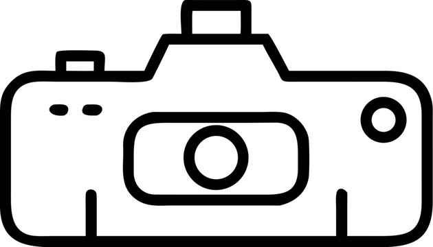 Vector art of camera illustration, capturing memories