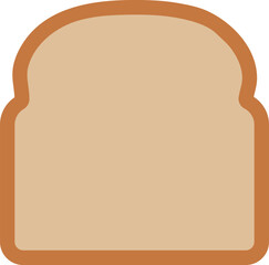 Toast slice vector illustration.