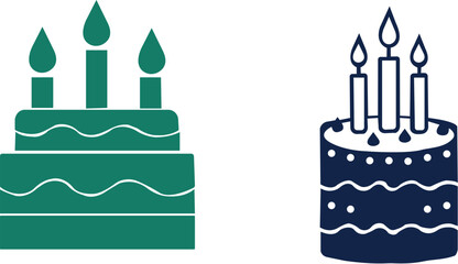 Birthday cake icon vector collection. EPS 10,Birthday cake icon vector collection. EPS 10,Cake icon set illustration. Birthday food Cake set. Logo Birthday cake icon birthday celebration