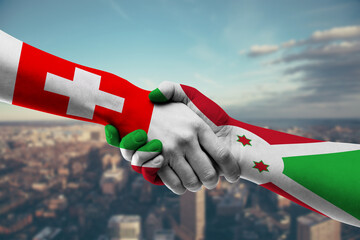 Shaking hands Switzerland and_Burundi