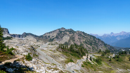 Panoramic Peaks at Artist Ridge, Mt. Baker, Washington, USA