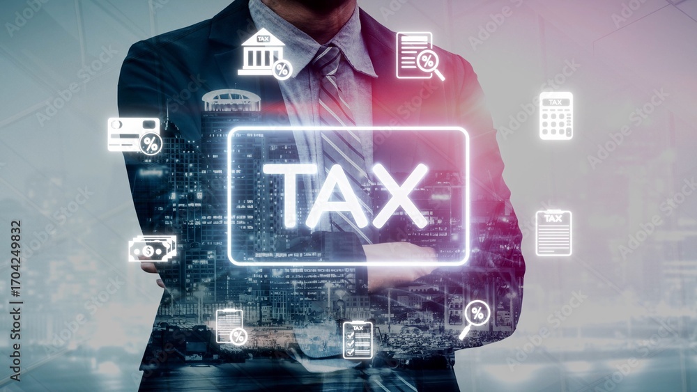 Poster online tax system with secure e-filing, automated calculation, and submission tools. manage tax docu