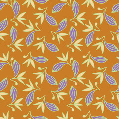 Seamless beautiful vintage flower pattern textile design
