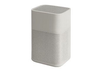 Modern white air purifier improving air quality on transparent background
