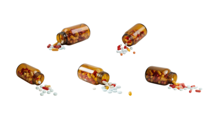 Capsules on transparent background png