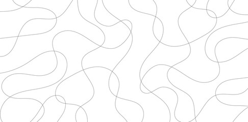 A contemporary white backdrop features a network of black, meandering lines creating an abstract pattern of flowing and overlapping organic shapes, ideal for modern design applications