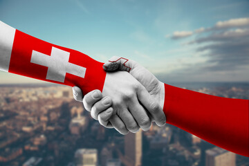 Shaking hands Switzerland and_Malta