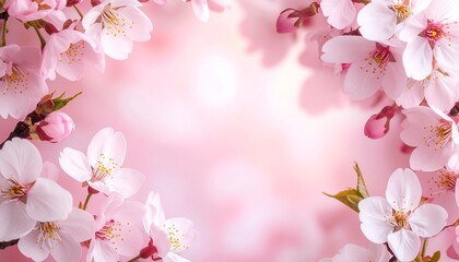 春のイメージ　梅の花　カラフルで幻想的な背景