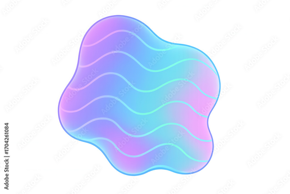 Poster gradient blob with fluid curves generating contemporary graphic design, expressing dynamic visual en