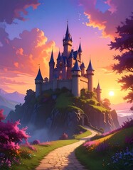 Fairytale castle at dawn (1)