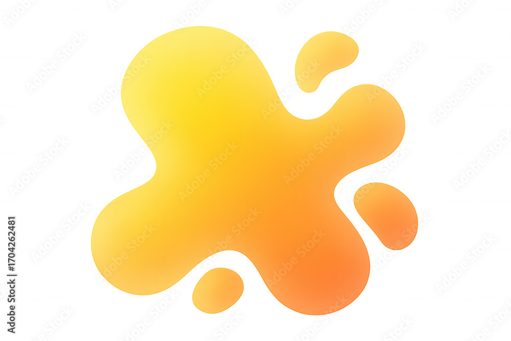 Poster gradient fluid blob with organic shapes creating a modern and vibrant design element, perfect for va
