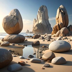 Coastal rocks at sunrise