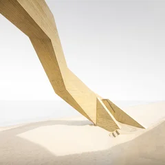 Die abstrakte Treppe Westerpunt am Strand von De Panne in Belgien © Ronny Behnert