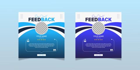 Client testimonial vector design template, client testimonial social media web banner, customer feedback testimonial template, client review testimonial template, Modern client testimonial,
