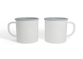 Enamel Cup Mockup for Custom Design Presentation