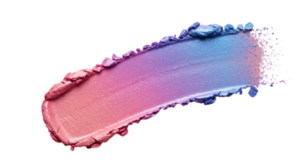 colorful paint stroke with vibrant hues on transparent background