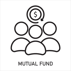 Investmen icon outline vector