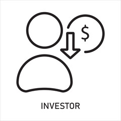 Investmen icon outline vector