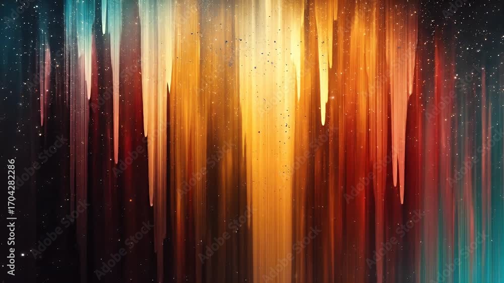 Aufkleber abstract digital art with colorful vertical lines and gradients.