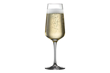 Sparkling champagne flute with effervescent bubbles, perfect for celebrations and luxury moments.