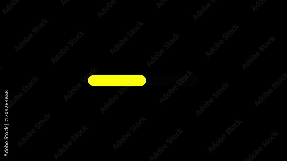 Poster yellow progress bar on black background loading bar loading