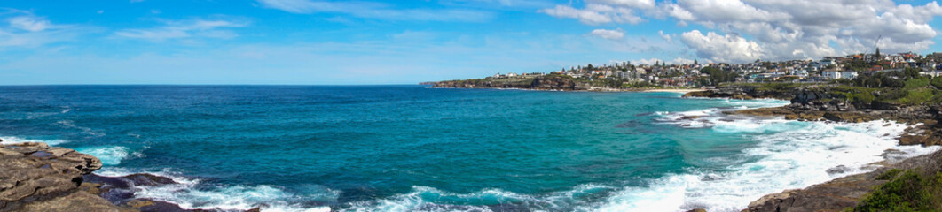 Panorama of Bondi Beach in Australia