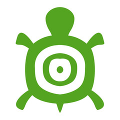 Little Turtle shell Circles Shell Logo Cute Symbol